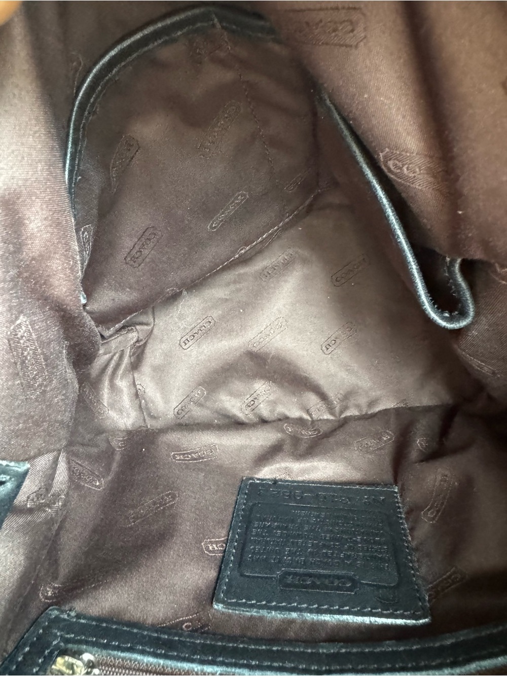 Vintage Coach Black Leather Hobo Shoulder Bag - Picture 13 of 16